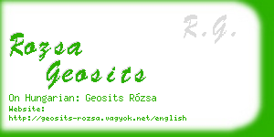 rozsa geosits business card
