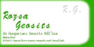 rozsa geosits business card